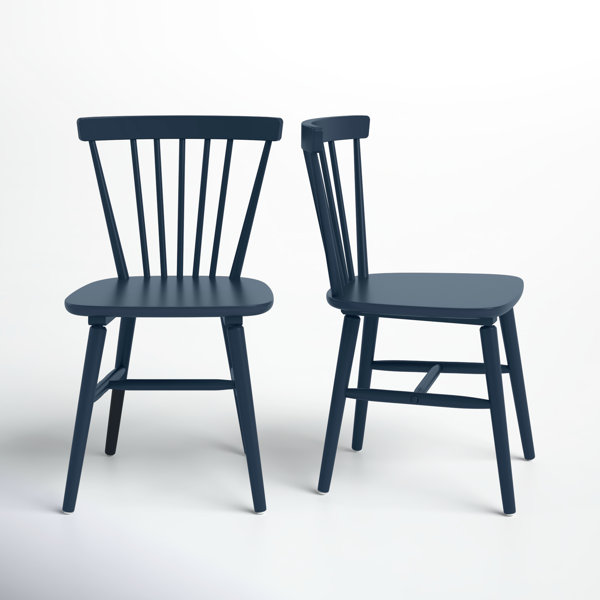 Navy wood 2025 dining chairs